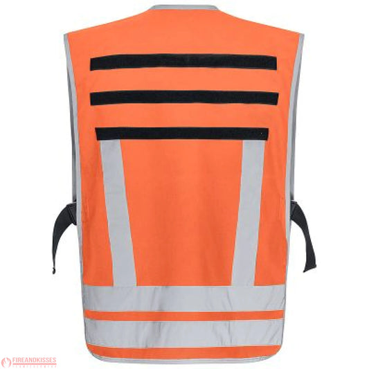 Pacotex® funktionsweste – leuchtorange | kontrastweste für einsatzpersonal - feuerwehr & rettung