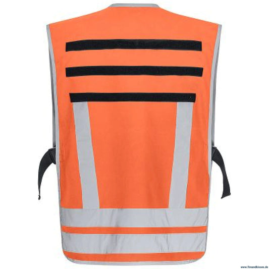 Pacotex® funktionsweste – leuchtorange | kontrastweste für einsatzpersonal - feuerwehr & rettung