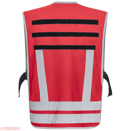 Pacotex® funktionsweste – rot | kontrastweste für einsatzpersonal - feuerwehr & rettung