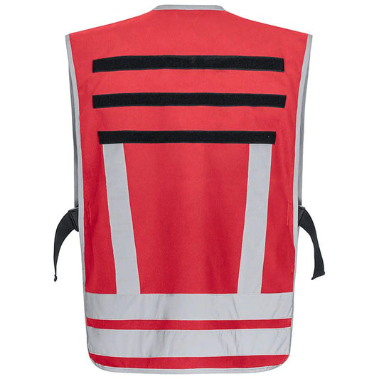 Pacotex® funktionsweste – rot | kontrastweste für einsatzpersonal - feuerwehr & rettung
