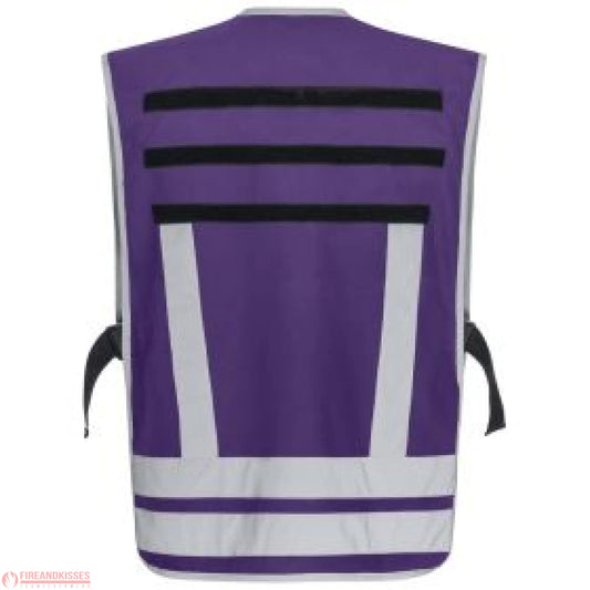 Pacotex® funktionsweste – violett | kontrastweste für einsatzpersonal - pacotex® funktionsweste violett | kontrastweste