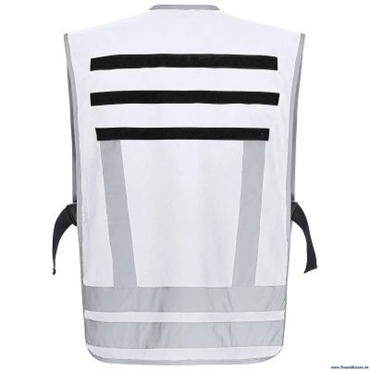 Pacotex® funktionsweste – weiß | kontrastweste zur kennzeichnung von einsatzpersonal