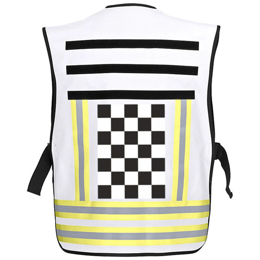 Pacotex® funktionsweste – weiß mit karomuster | einsatzweste für feuerwehr & rettung