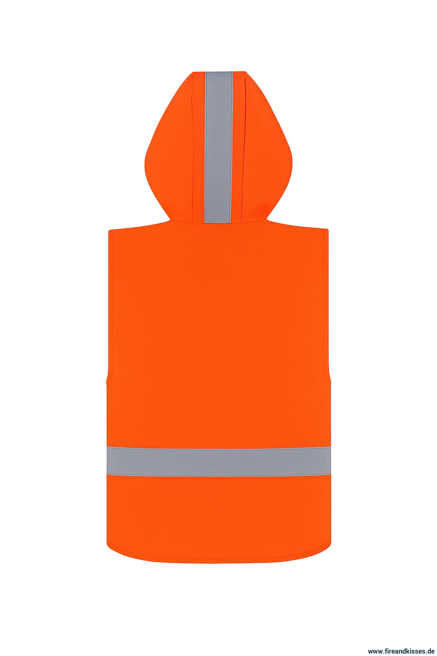 Personalisierbare warnweste kinderfeuerwehr mit kapuze – leuchtorange - warnweste kinderfeuerwehr kapuze