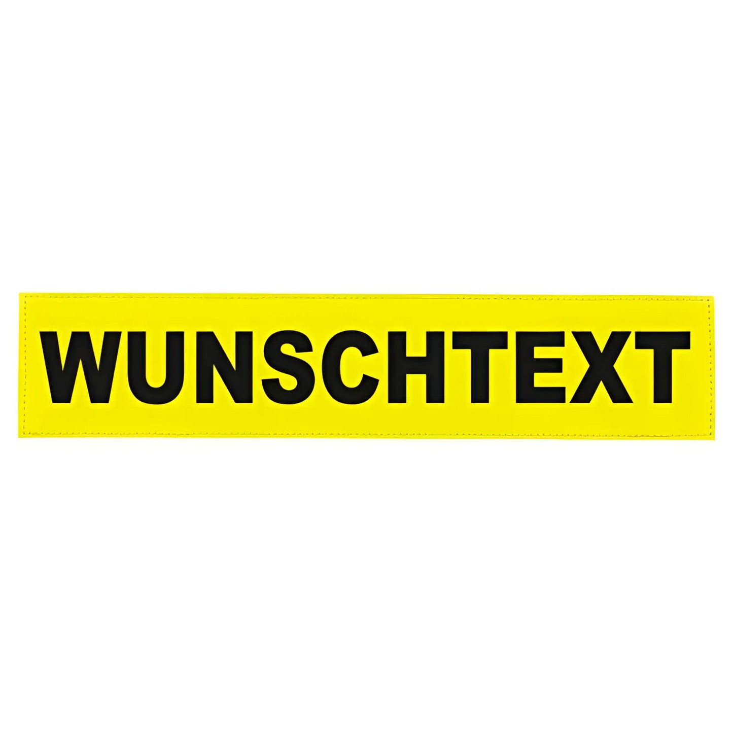 Reflexschild rückenschild wunschtext gelb matt 38 x 8 cm - rückenschild wunschtext