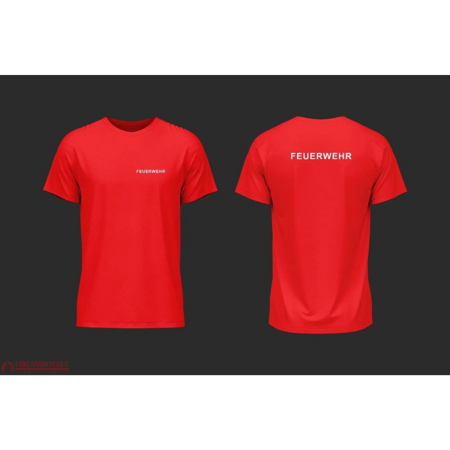 T-shirt feuerwehr rot – 100 % baumwolle bedruckt - unsere günstigen klassiker! - xs / weiß - t-shirt feuerwehr rot