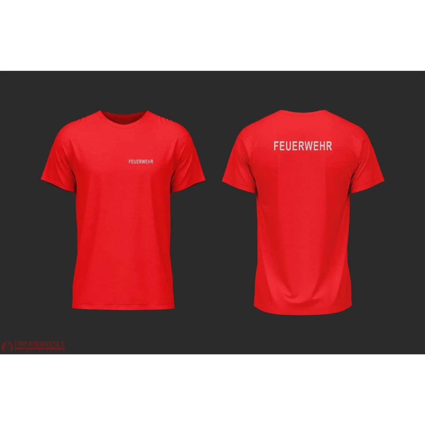 T-shirt feuerwehr rot – 100 % baumwolle bedruckt - unsere günstigen klassiker! - xs / reflex - t-shirt feuerwehr rot