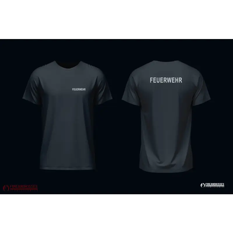 T-Shirt Feuerwehr Schwarz - unser günstiger Klassiker - XS / Reflex - T-Shirt