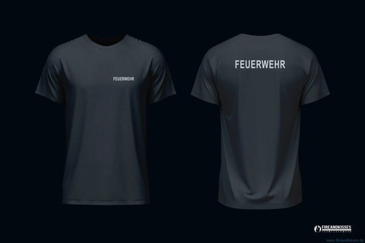 Zwei schwarze Feuerwehr T-Shirts, günstige Klassiker aus 100% Baumwolle