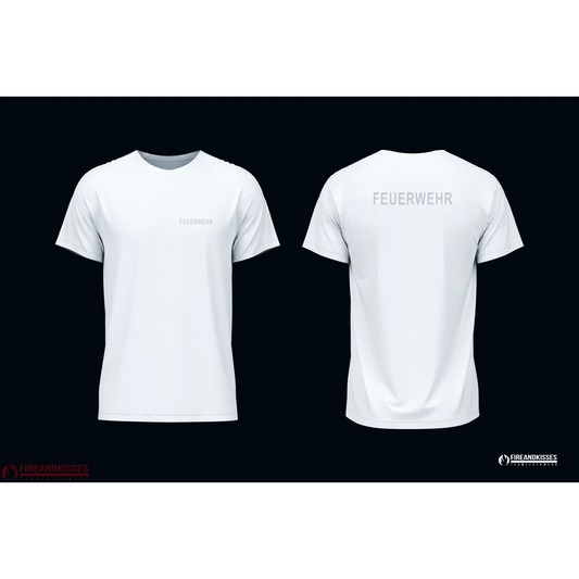 T-shirt feuerwehr weiß – 100 % baumwolle bedruckt - unsere günstigen klassiker! - t-shirt feuerwehr weiß baumwolle