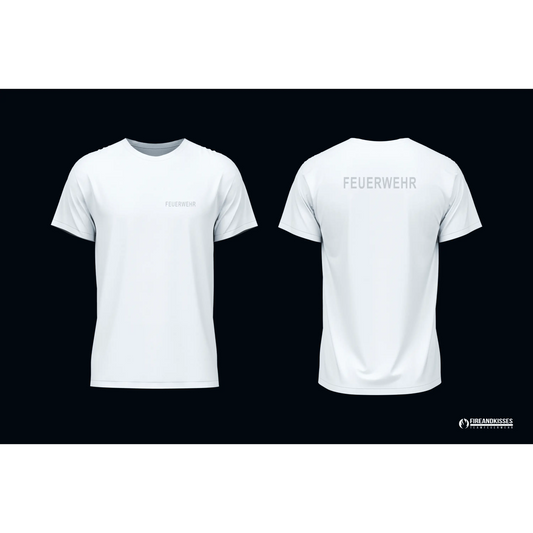T-shirt feuerwehr weiß – 100 % baumwolle bedruckt - unsere günstigen klassiker! - t-shirt feuerwehr weiß baumwolle
