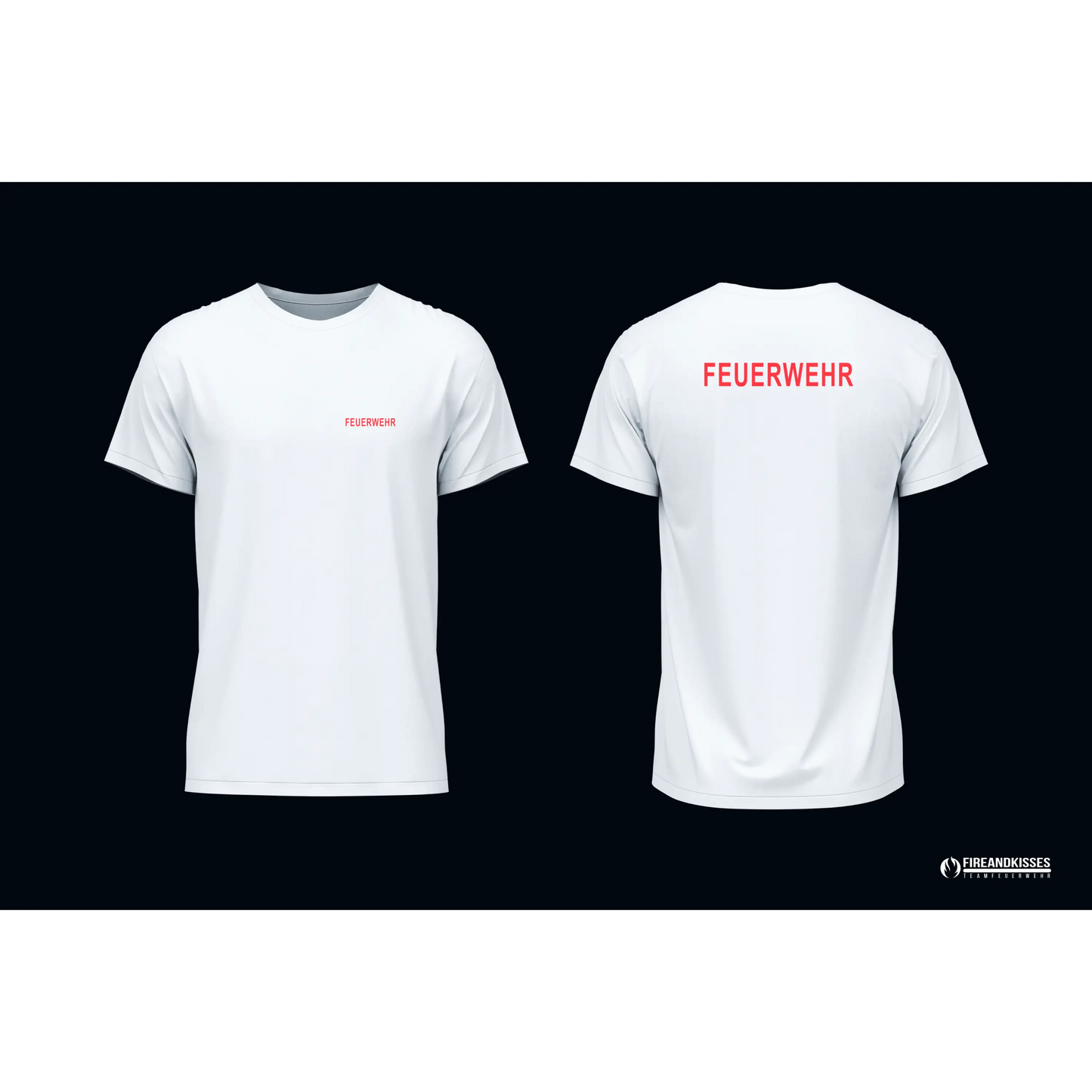 T-shirt feuerwehr weiß – 100 % baumwolle bedruckt - unsere günstigen klassiker! - t-shirt feuerwehr weiß baumwolle