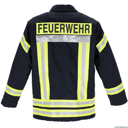 THL Einsatzjacke Baumwolle FR Proban - Technische Hilfeleistung Feuerwehrjacke EN 16689 Schwarzblau Normale Größen
