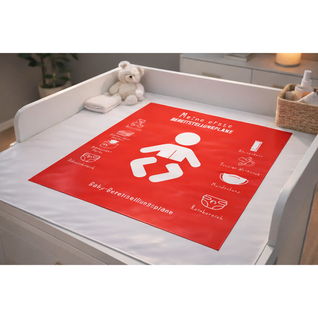 Feuerwehr-baby bereitstellungsplane | wickeln mit ordnung & system