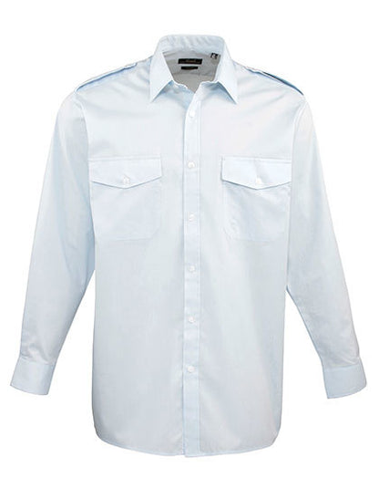 Langarm-Feuerwehrhemd Light Blue – Klassisch. Einsatzbereit. Pflegeleicht.
