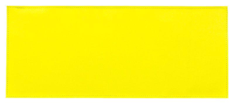 Reflexschild Rückenschild Wunschtext gelb matt 38 x 16 cm
