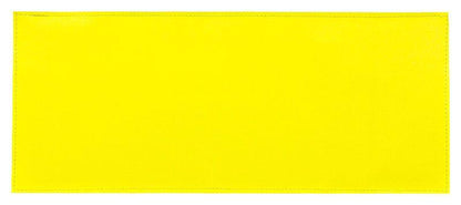 Reflexschild Rückenschild Wunschtext gelb matt 38 x 16 cm