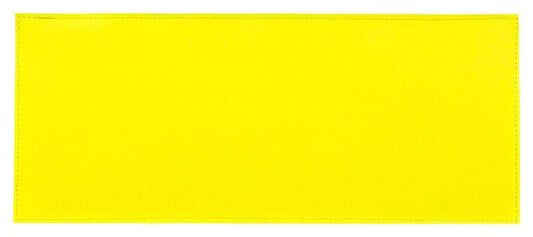 Reflexschild Rückenschild Wunschtext gelb matt 38 x 16 cm