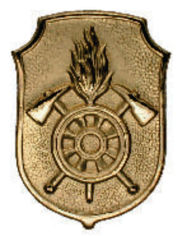 Feuerwehr Bayern Mützen- & Kragenabzeichen Gold Poliert Art. 102455