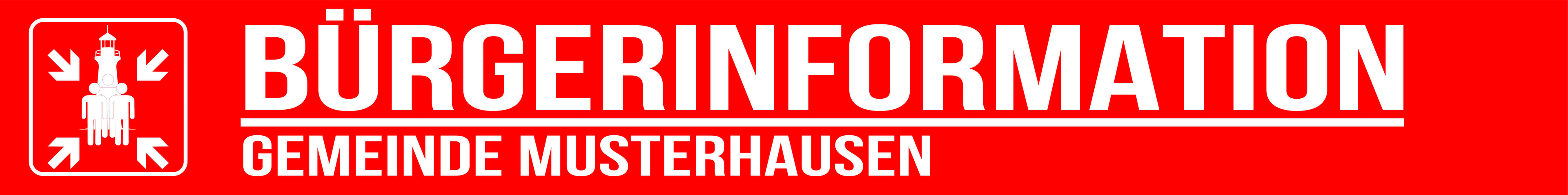 Magnetschild „Bürgerinformation“ 120 × 15 cm – Fireandkisses