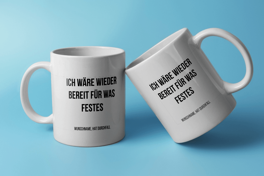 Fireandkisses Fun-Tasse ’Was festes’ - Weiß - Tasse