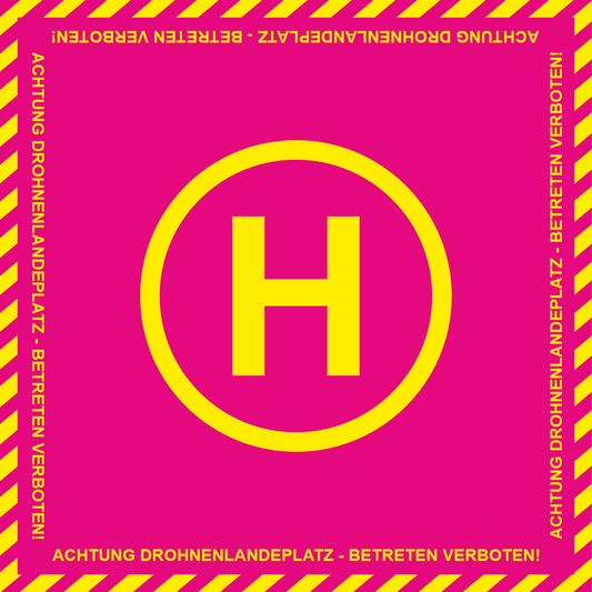 Drohnenlandeplatz "Hobby" pink 100 x 100 cm - Fireandkisses