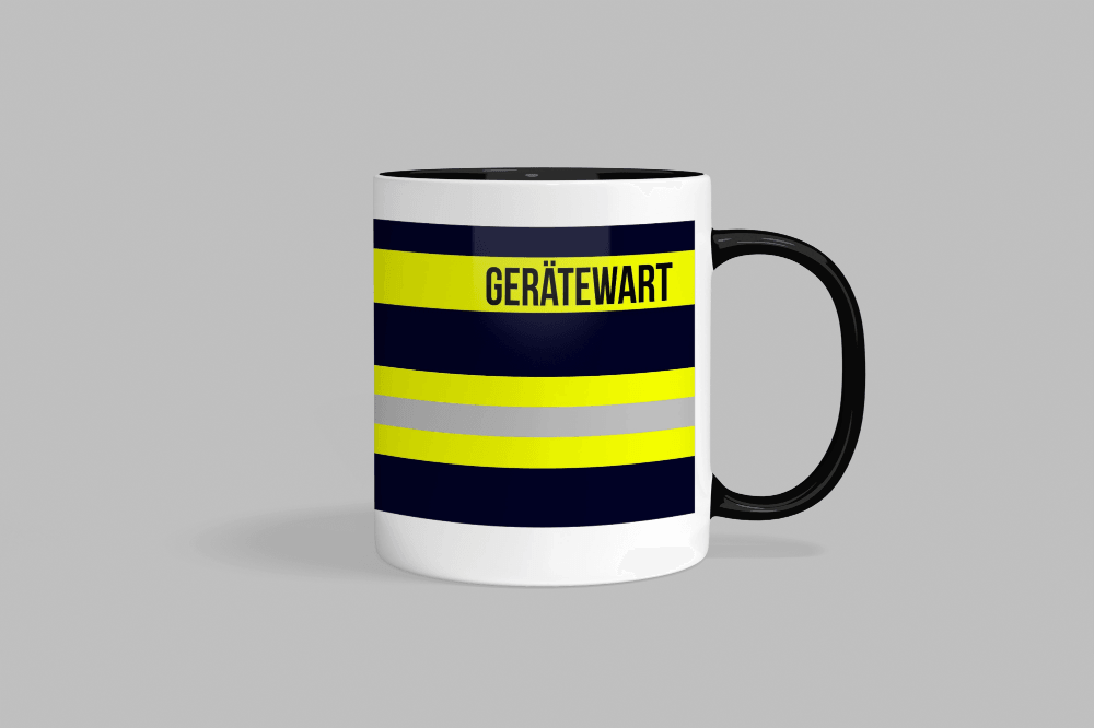 Feuerwehr-Tasse ’Gerätewart’ - Schwarz - Tasse