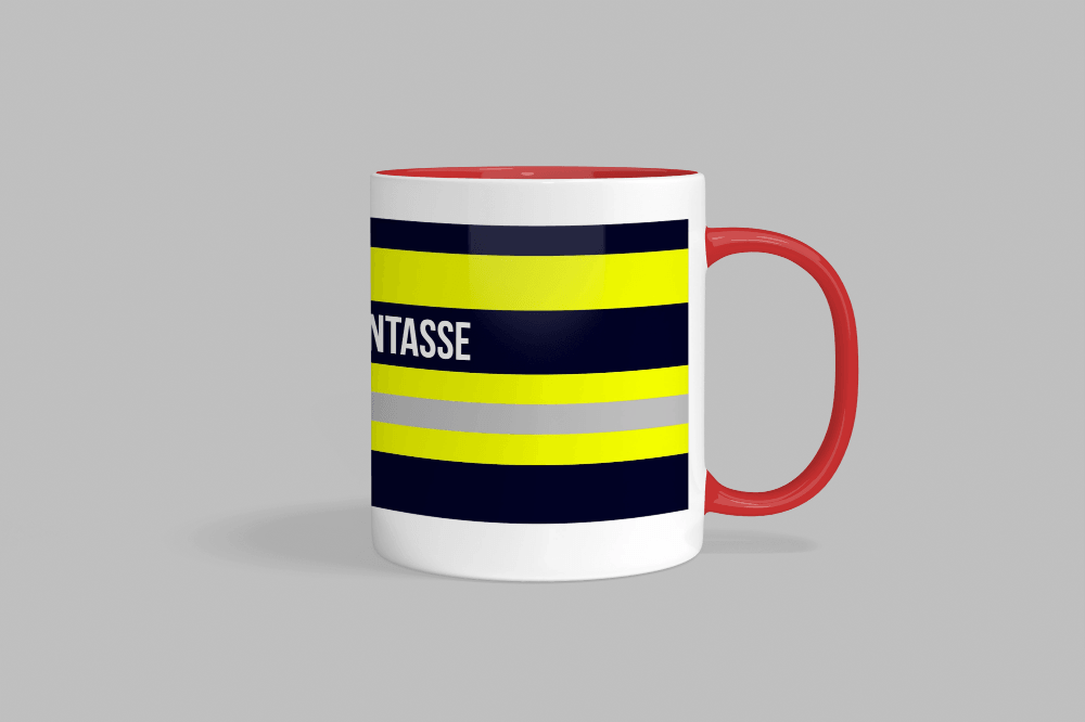 Feuerwehr-Tasse ’Heldentasse’ - Rot - Tasse