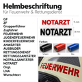 Helmbeschriftung Feuerwehr 15 mm – Funktion & Wunschtext