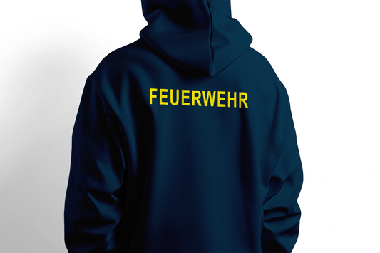 Fireandkisses - Feuerwehr-Hoodie Navy – Komfort & Funktion für Einsatz und Freizeit