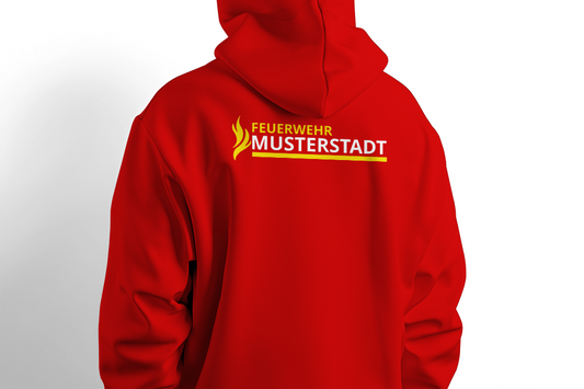 Fireandkisses - Feuerwehr-Hoodie Model Kemmern in rot – Komfort & Funktion für Einsatz und Freizeit