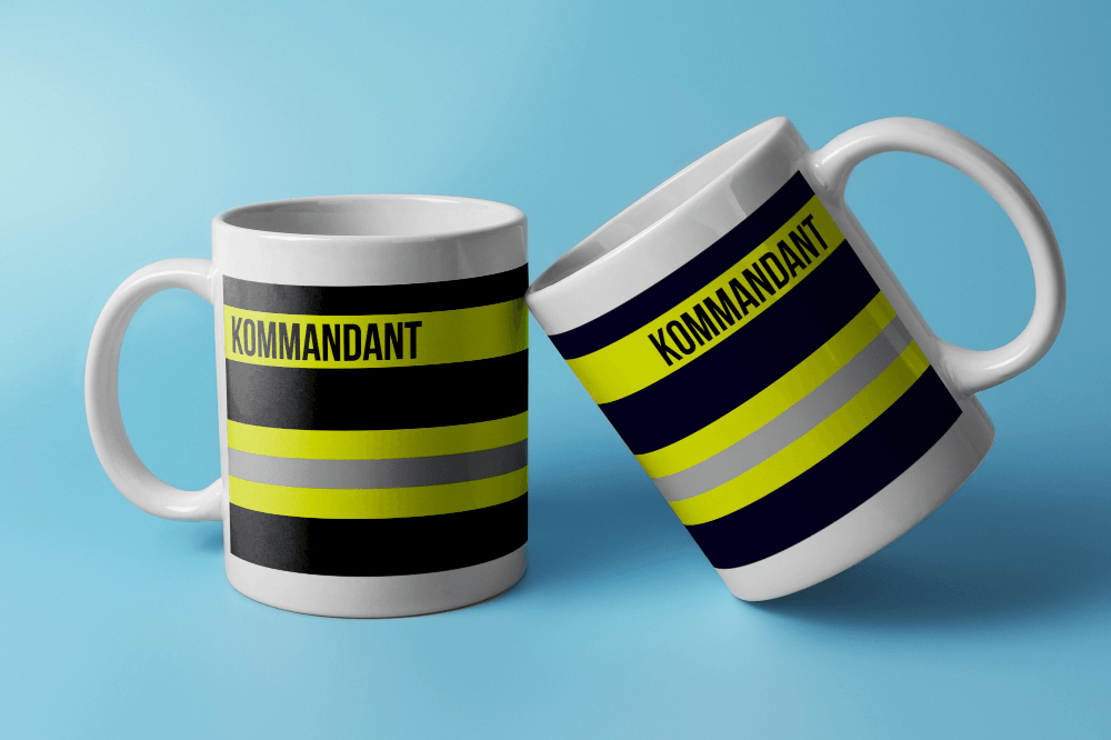 Feuerwehr-Tasse ’Kommandant’ - Weiß - Tasse