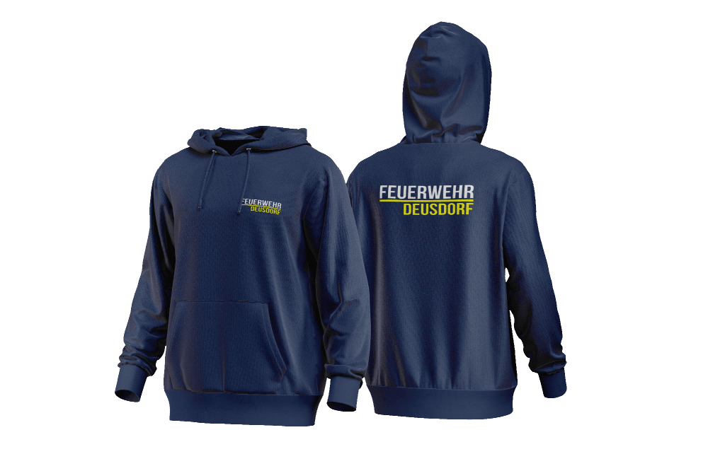 Fireandkisses - Feuerwehr-Hoodie Model Deusdorf in navy – Komfort & Funktion für Einsatz und Freizeit - Hoodie