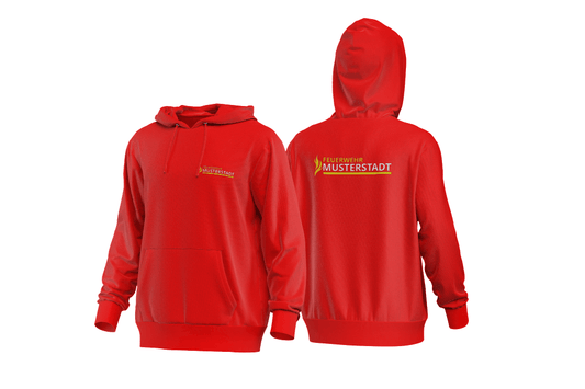 Fireandkisses - Feuerwehr-Hoodie Model Kemmern in rot – Komfort & Funktion für Einsatz und Freizeit