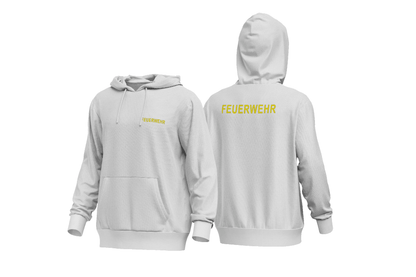 Fireandkisses - Feuerwehr-Hoodie Weiß – Komfort & Funktion für Einsatz und Freizeit - Hoodie