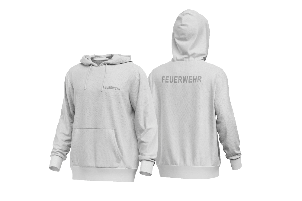 Fireandkisses - Feuerwehr-Hoodie Weiß – Komfort & Funktion für Einsatz und Freizeit - Hoodie