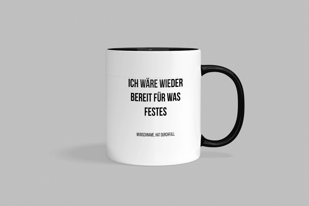 Fireandkisses Fun-Tasse ’Was festes’ - Schwarz - Tasse