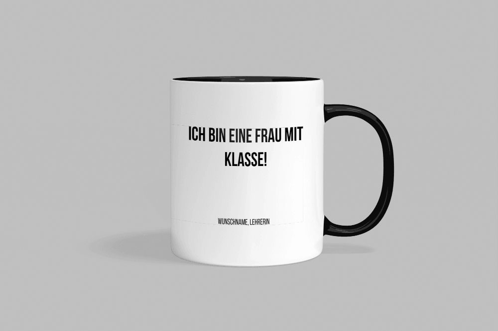 Fireandkisses Fun-Tasse ’Lehrerin’ - Schwarz - Tasse