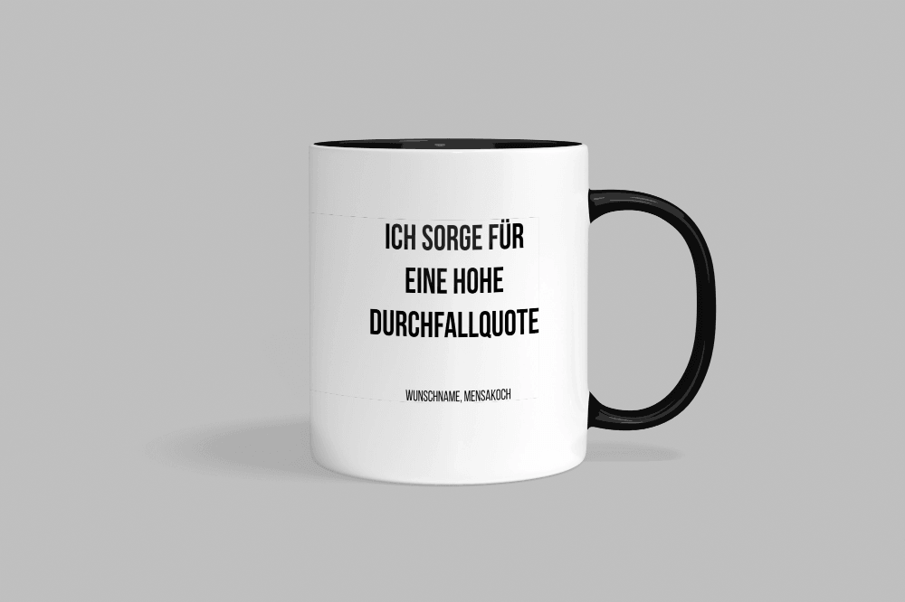 Fireandkisses Fun-Tasse ’Mensakoch’ - Schwarz - Tasse