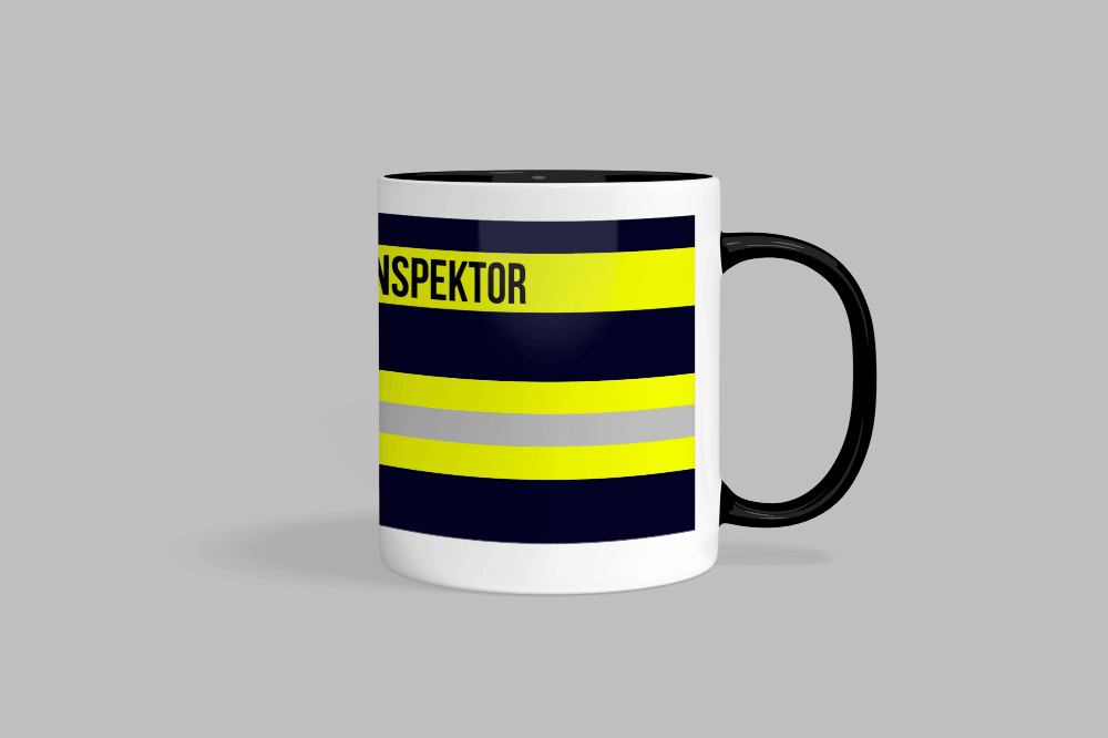 Feuerwehr-Tasse ’Stadtbrandinspektor’ - Schwarz - Tasse