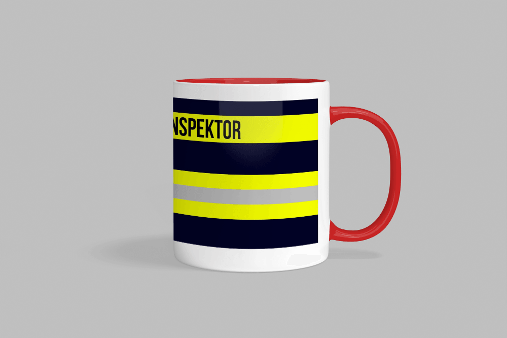 Feuerwehr-Tasse ’Stadtbrandinspektor’ - Rot - Tasse