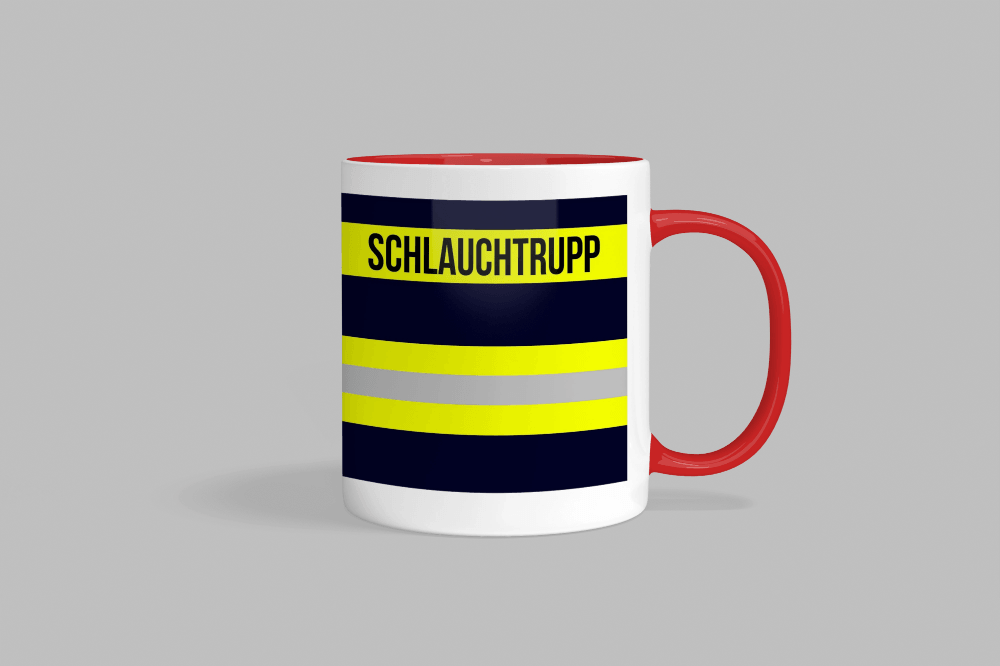 Feuerwehr-Tasse ’Schlauchtrupp’ - Rot - Tasse