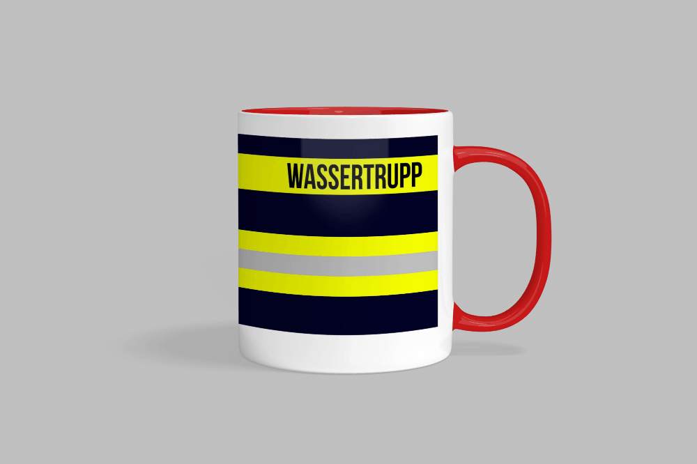 Feuerwehr-Tasse ’Wassertrupp’ - Rot - Tasse