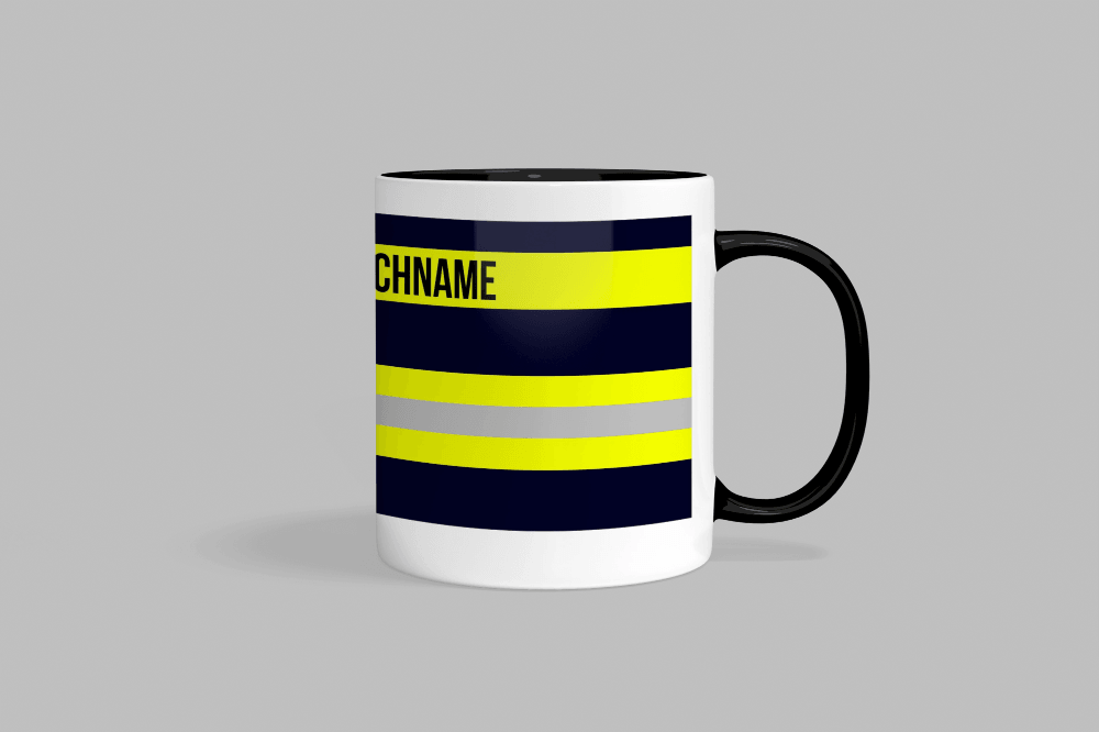Feuerwehr-Tasse ’Wunschtext’ - Schwarz - Tasse