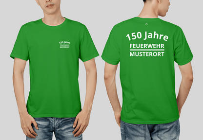 Fireandkisses Feuerwehr-Jubiläums-T-Shirt – XXX Jahre DEINE FEUERWEHR! - Grün / XS
