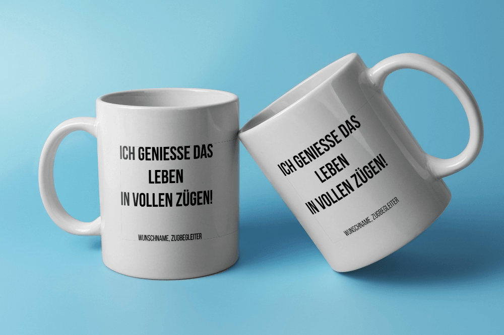 Fireandkisses Fun-Tasse ’Zugbegleiter’ - Weiß - Tasse