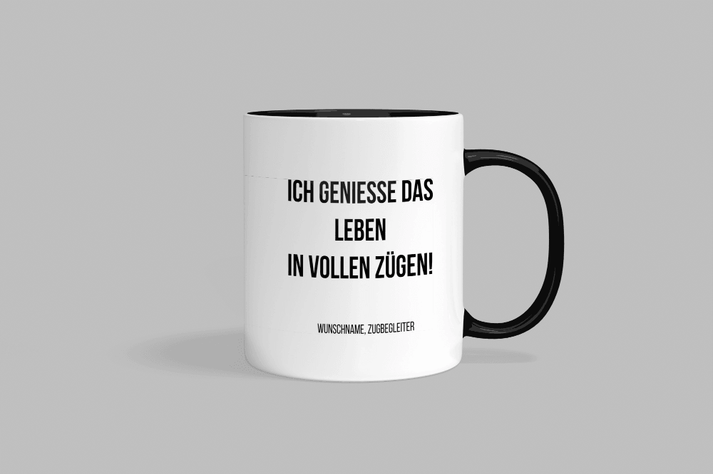 Fireandkisses Fun-Tasse ’Zugbegleiter’ - Schwarz - Tasse