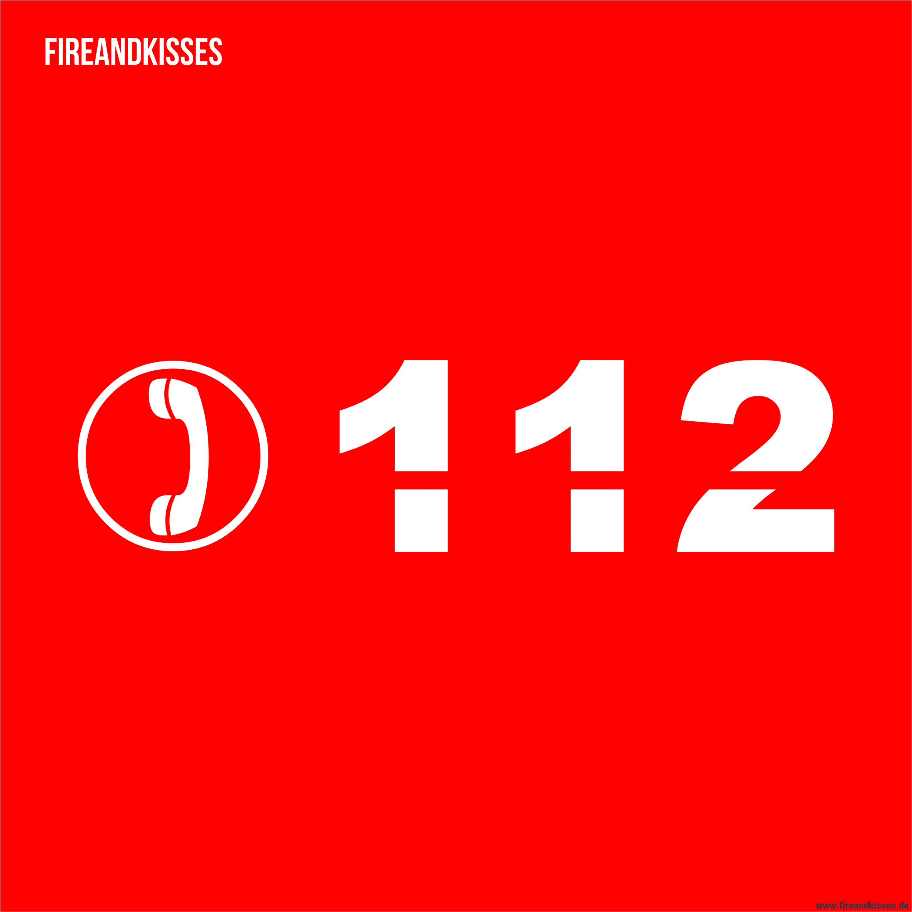 Aufkleber feuerwehr hörer 112 telefon - feuerwehr hörer telefon