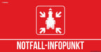 Bauzaunbanner notfall-infopunkt standard sammelstelle feuerwehr blackout stromausfall - notfall-infopunkt standard