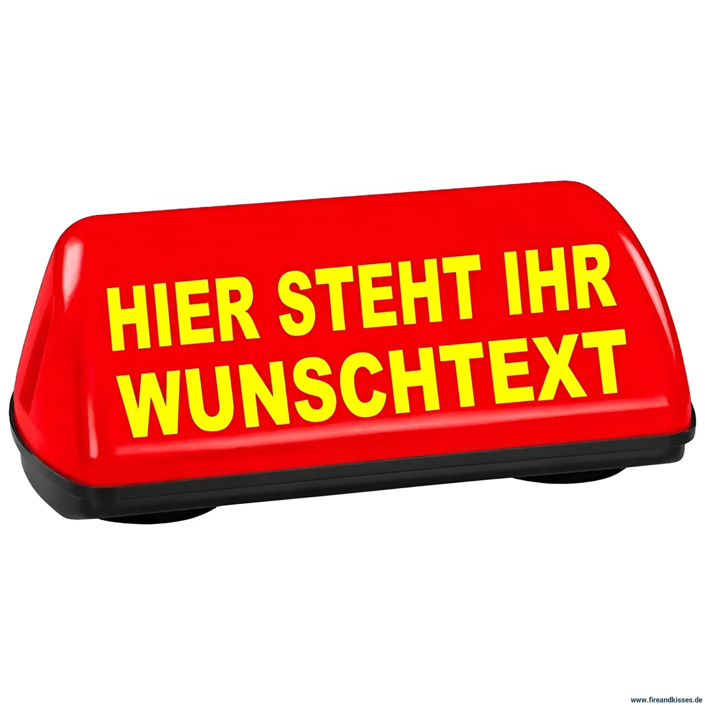 Dachaufsetzer speed – leuchtrot mit wunschtext (paco) - magnetschild speed leuchtrot wunschtext (paco)